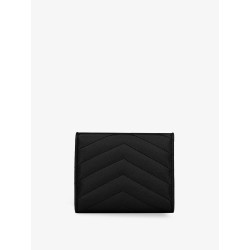 Quilted leather wallet with Cassandre logo