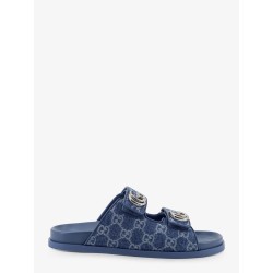 Laser GG denim sandals with all-over GG motif