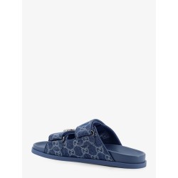 Laser GG denim sandals with all-over GG motif