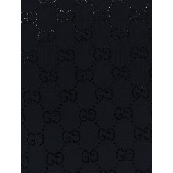 Long viscose dress with GG crystals