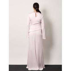Long dress with drapery