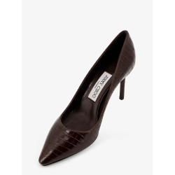 Romy 85 leather pumps with croco effect