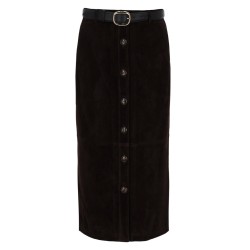 SUEDE MIDI SKIRT