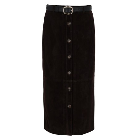 SUEDE MIDI SKIRT