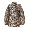 SHORT TRENCH COAT WITH LEOPARD PRINT