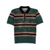 PERFORATED "MERCY STRIPE" POLO SHIRT