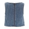 DENIM CROP TOP WITH RHINESTONES