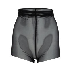 SEMI-TRANSPARENT HIGH-WAISTED SHORTS