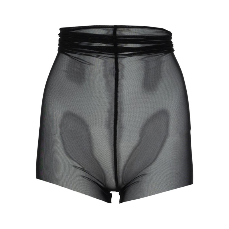 SEMI-TRANSPARENT HIGH-WAISTED SHORTS