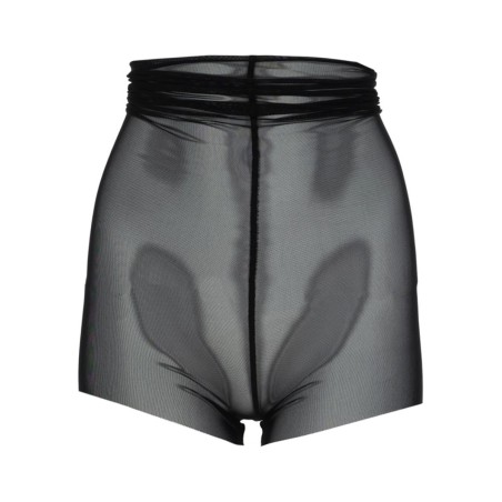 SEMI-TRANSPARENT HIGH-WAISTED SHORTS