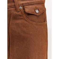 Baggy brown denim trousers