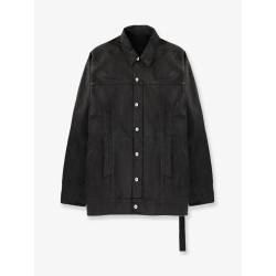 Waxed black denim jacket