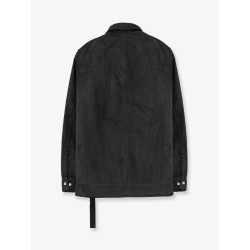 Waxed black denim jacket