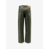 Double Knee green denim trousers