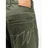 Double Knee green denim trousers