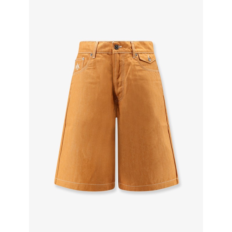 Baggy Orange Denim Shorts