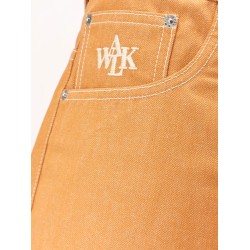 Baggy Orange Denim Shorts