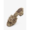 GG fabric sandals with metal Horsebit