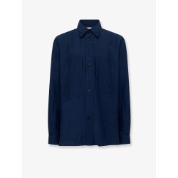 Viscose and linen shirt