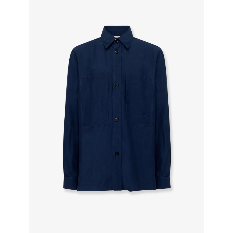 Viscose and linen shirt