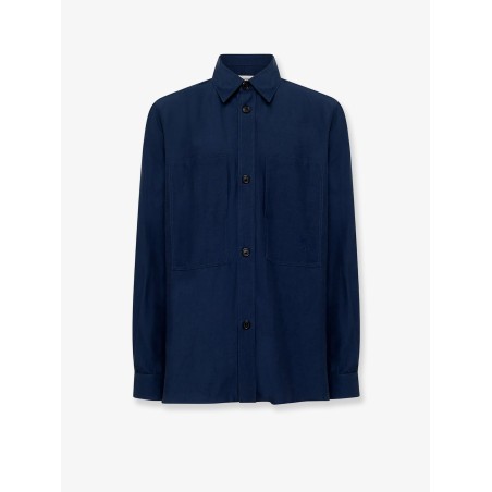 Viscose and linen shirt