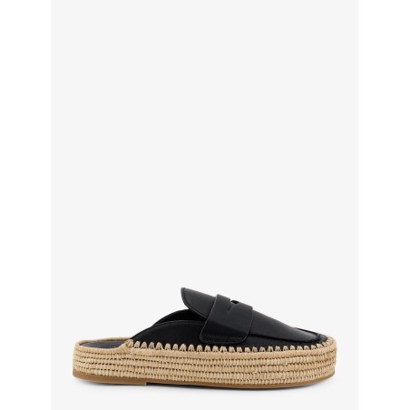 Belinda leather and raffia sandals