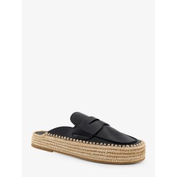 Belinda leather and raffia sandals