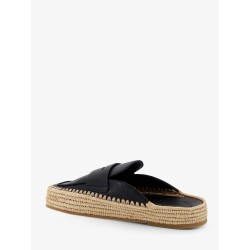 Belinda leather and raffia sandals