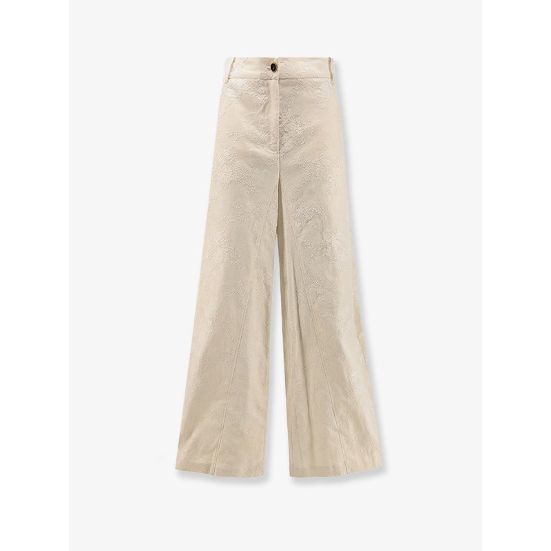 Ivy linen trousers with embroidery