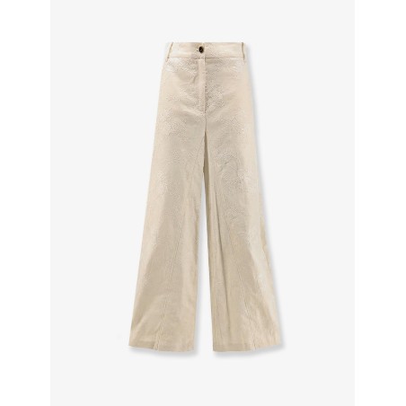 Ivy linen trousers with embroidery