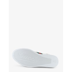 Leather sneakers with Web detail on the side