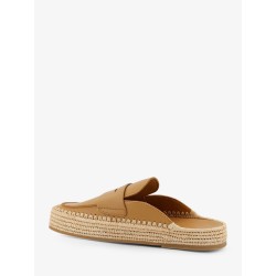 Belinda leather and raffia sandals