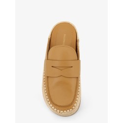 Belinda leather and raffia sandals