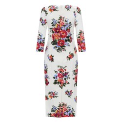 MIDI DRESS WITH FLORAL PRINT