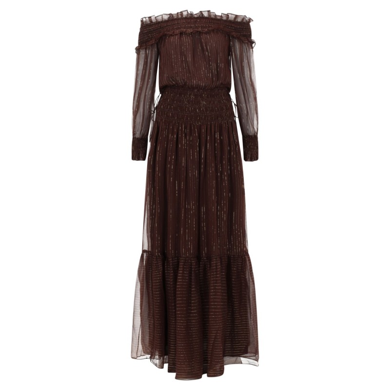 DRESS WITH RUFFLES AND FLOUNCES