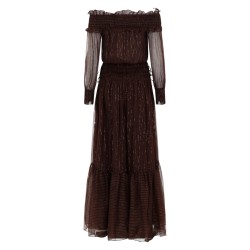 DRESS WITH RUFFLES AND FLOUNCES