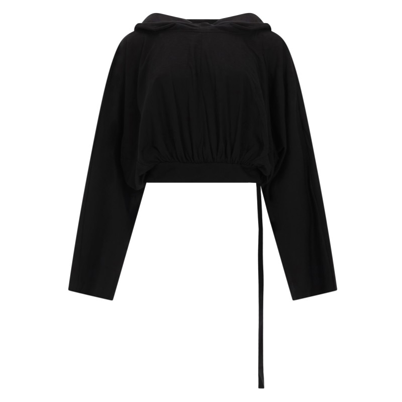 "CROPPED" HOODED T-SHIRT