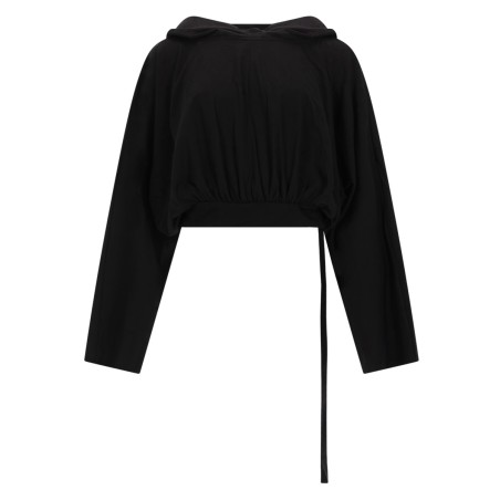 "CROPPED" HOODED T-SHIRT