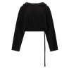 "CROPPED" HOODED T-SHIRT