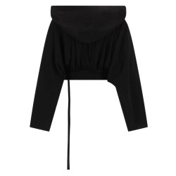 "CROPPED" HOODED T-SHIRT
