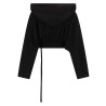 "CROPPED" HOODED T-SHIRT