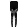 PATCHWORK LEGGINGS WITH LACE INSERTS