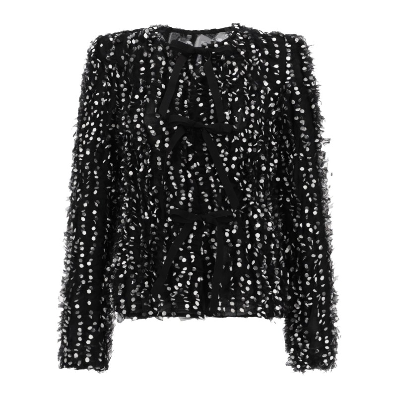 JACKET WITH "POLKA DOTS" EMBROIDERY