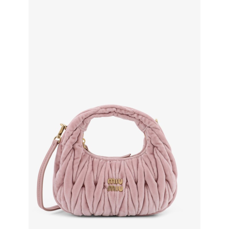 Wander matelassé velvet mini crossbody bag