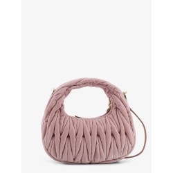 Wander matelassé velvet mini crossbody bag