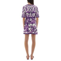 MAJOLICA PRINT MINI DRESS