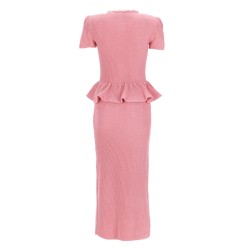 MIDI DRESS WITH PEPLUM AND BEADING