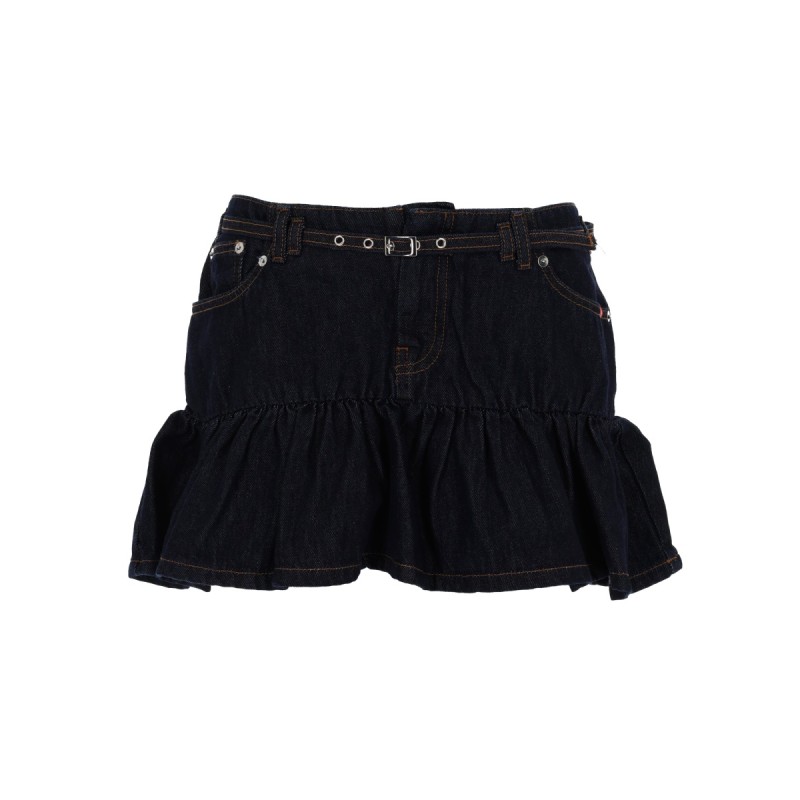 DENIM MINISKIRT WITH BELT