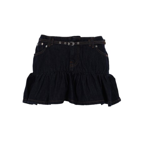 DENIM MINISKIRT WITH BELT
