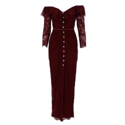 LACE DRESS WITH JEWEL BUTTONS